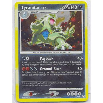 tyranitar lv 57|tyranitar LV 57 Pokémon Card (2007) .